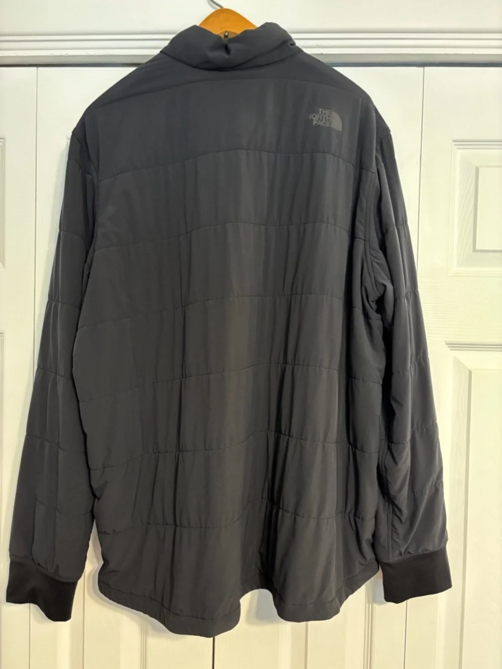 The North Face Mountain Sweatshirt Pullover Mens XL 1/4 Snap Neck Quilted Black